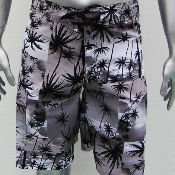 NWT PALMS SUMMER SURF BEACH MEN'S SWIMWEAR TRUNKS SLIM FIT BOARD SHORTS SIZE S - Picture 2 of 4